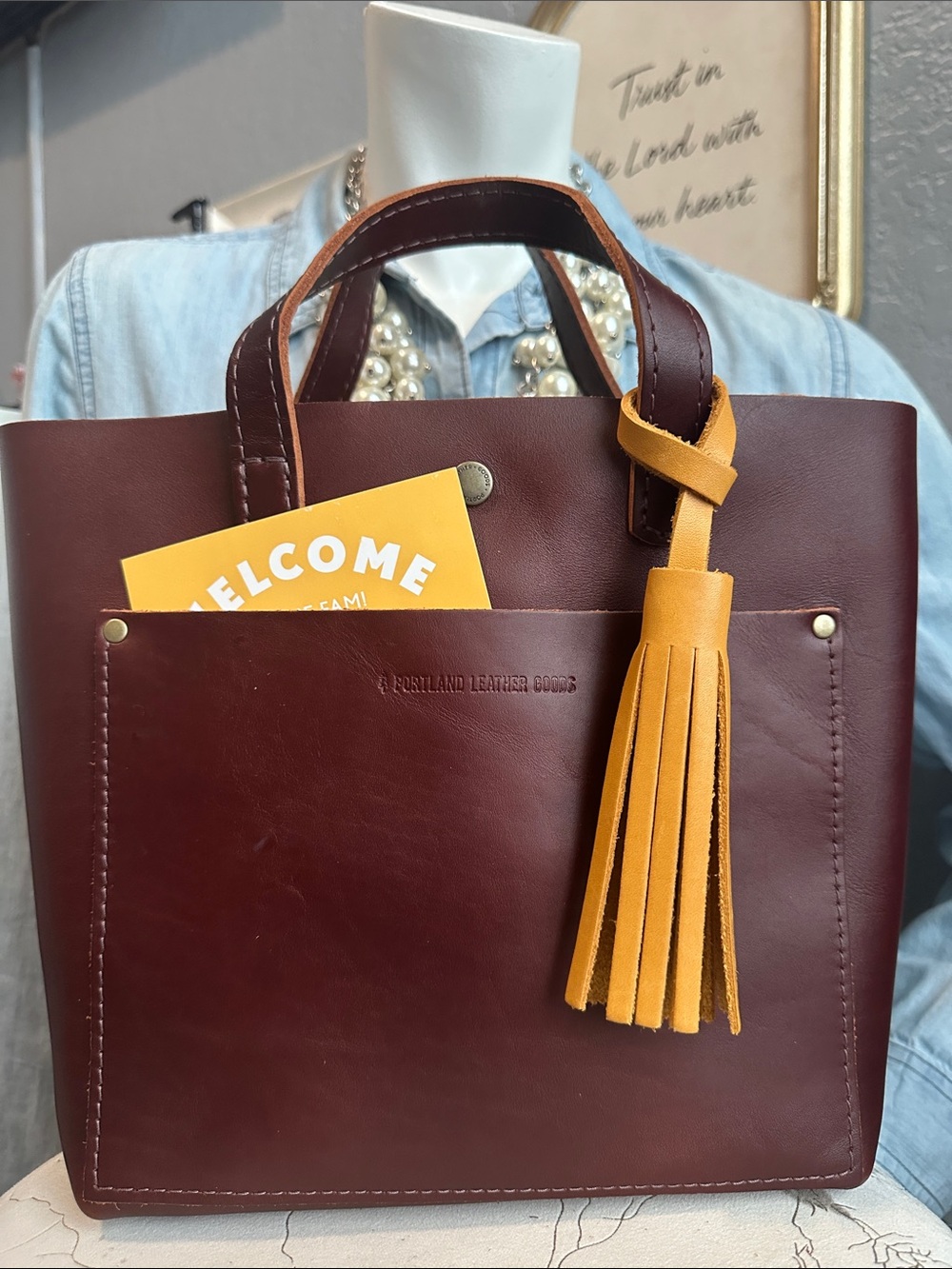 PLG Cognac 🥃 New mini Crossbody tote